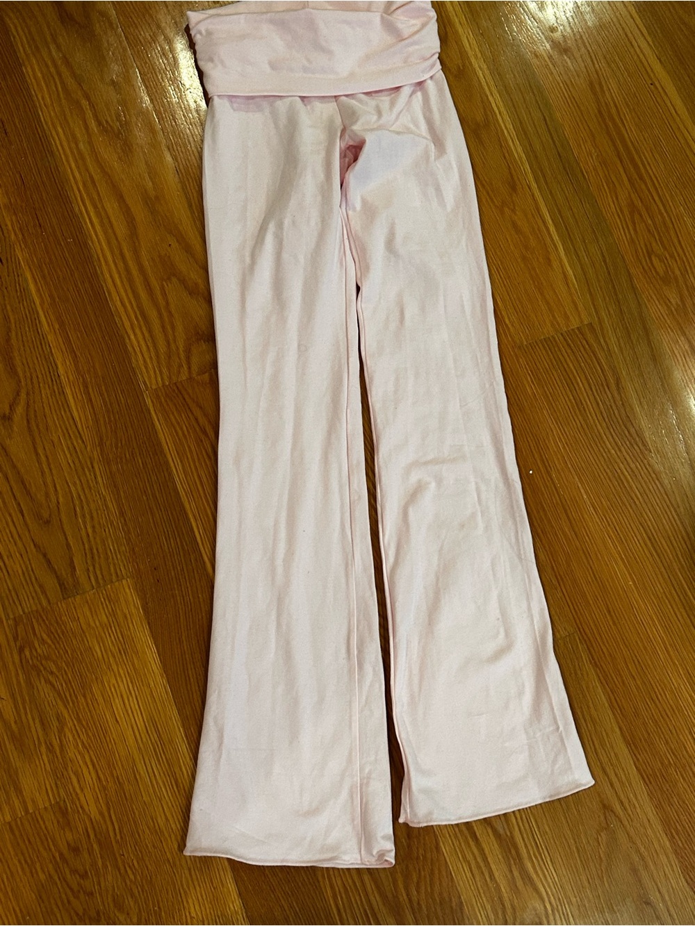 SKIMS Light Pink Fold-Over Waist Flare Leggings